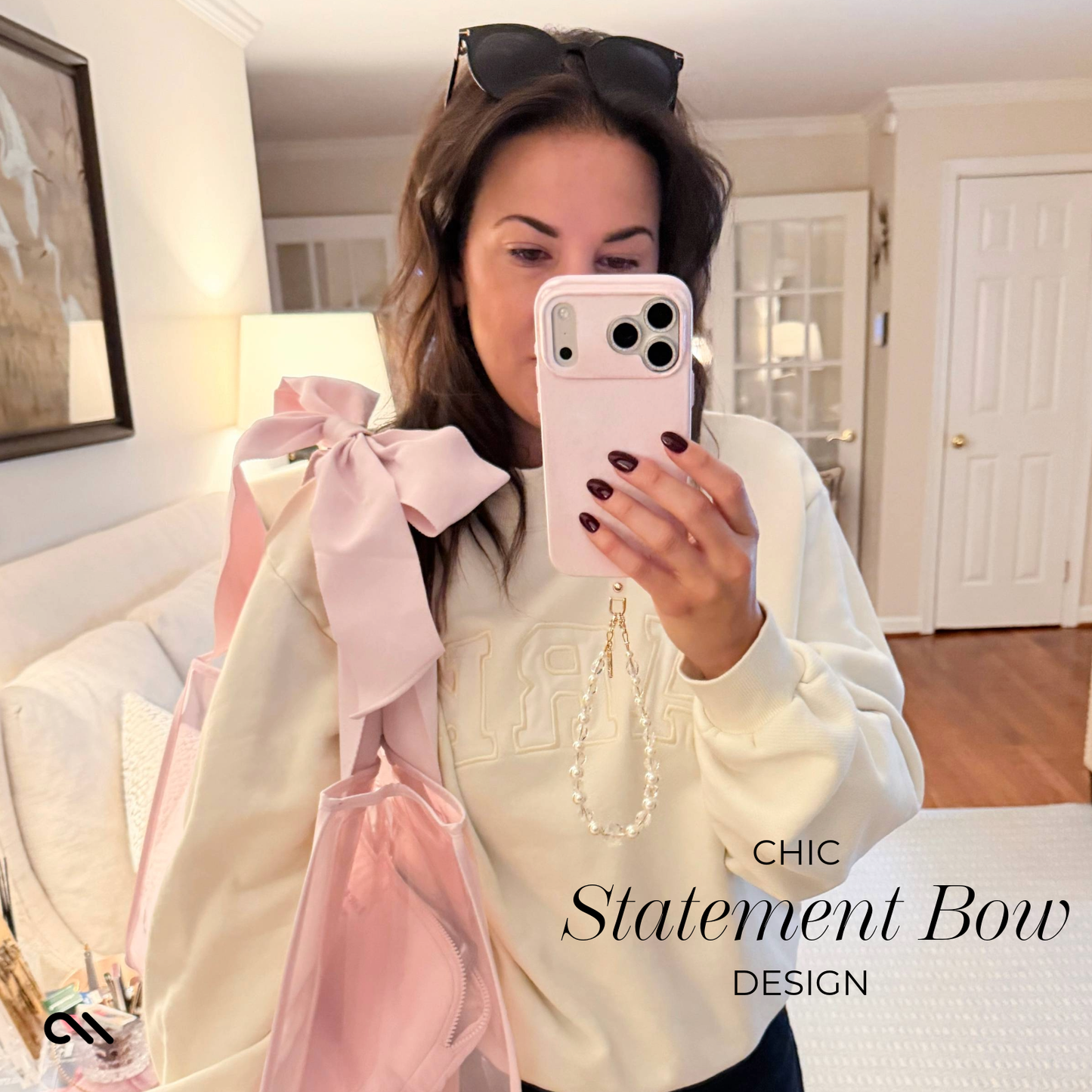 (Accessories- Bags) Case-Mate Ballet Pink Bow Jelly Tote Bag (A-PB33)