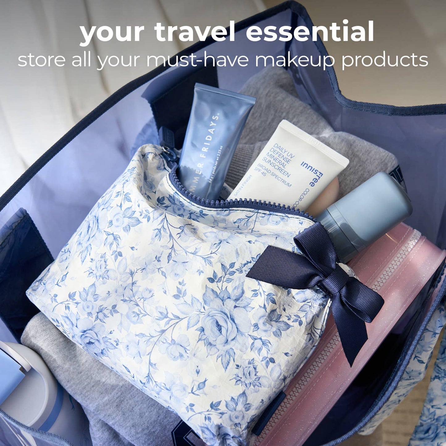 (Bags) Case-Mate Something Navy Bow Crinkle Bag (A-NCG33)