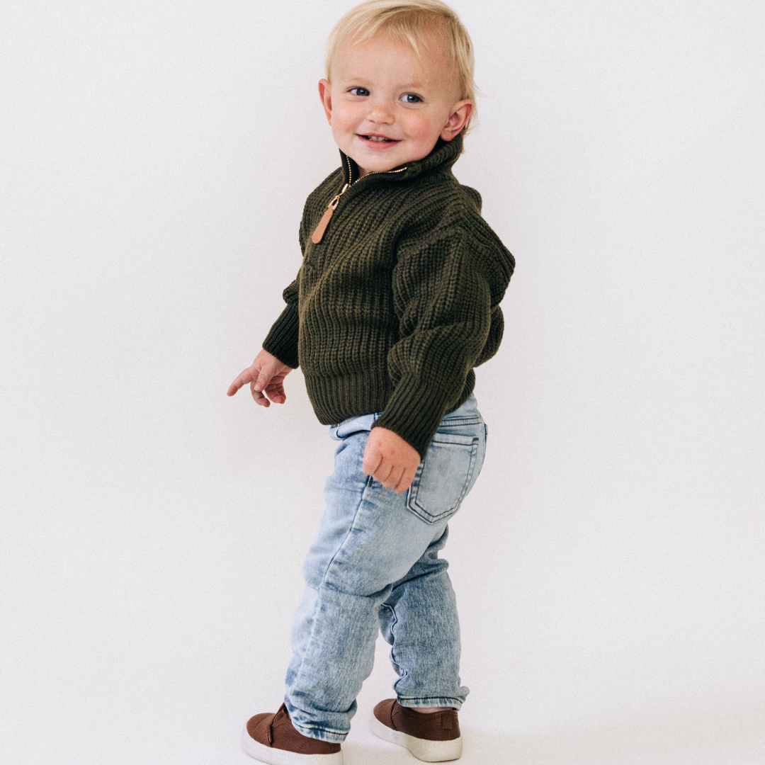 (Boys) Dark Green Sweater (B-GS48)