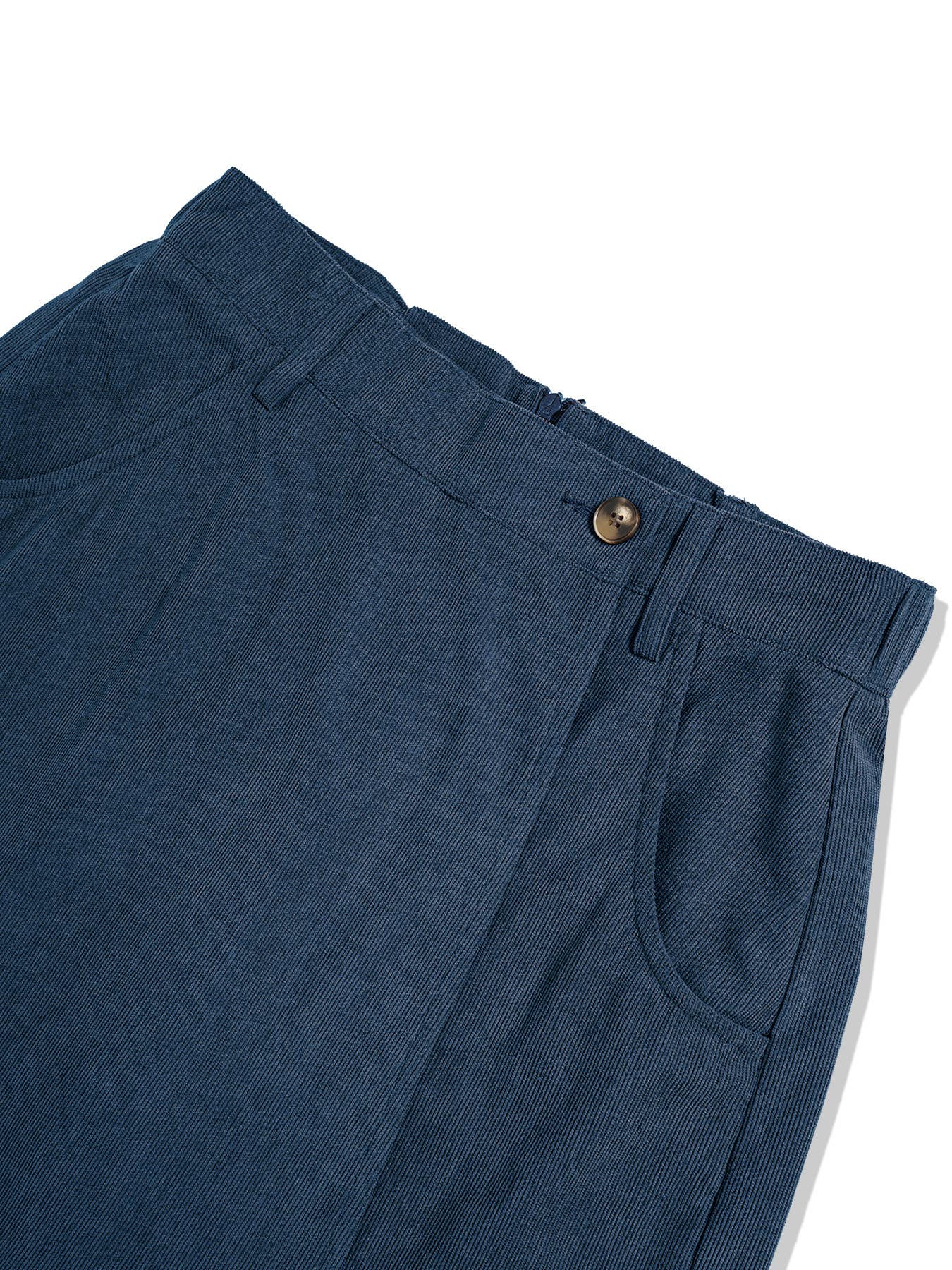(M Skort) High-Waisted Corduroy Shorts Skort - Blue (M-BCS30)