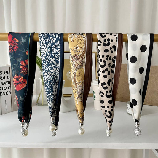 (Accessories) Magnetic Silk Scarf Necklace – Elegant Neck Wrap (A-SN)