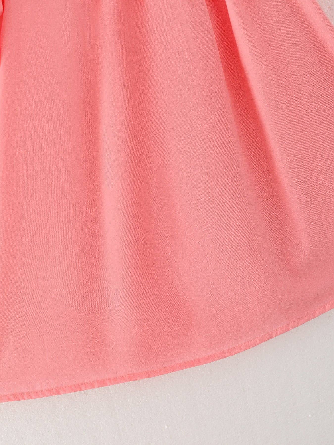 (Toddlers) Pink Smocking Embroidered Crucifix Girls Dress - (K-PED16)