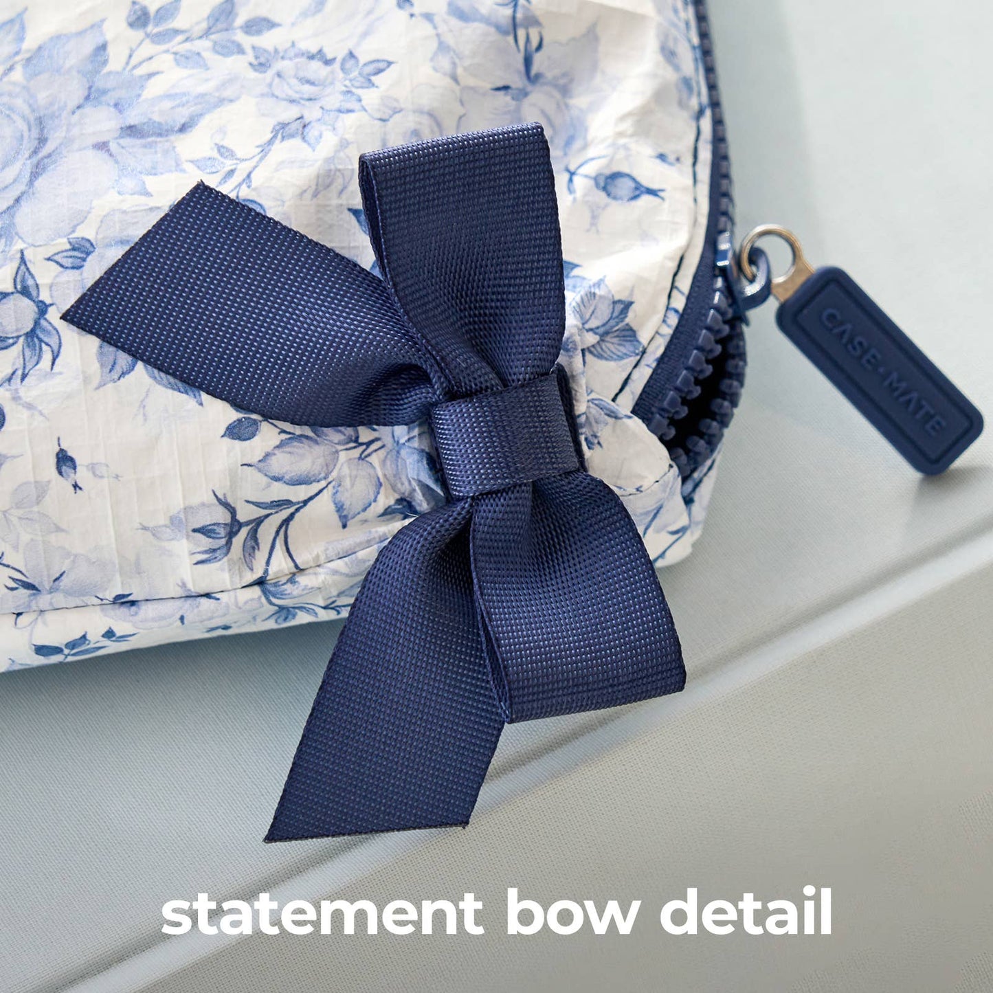 (Bags) Case-Mate Something Navy Bow Crinkle Bag (A-NCG33)