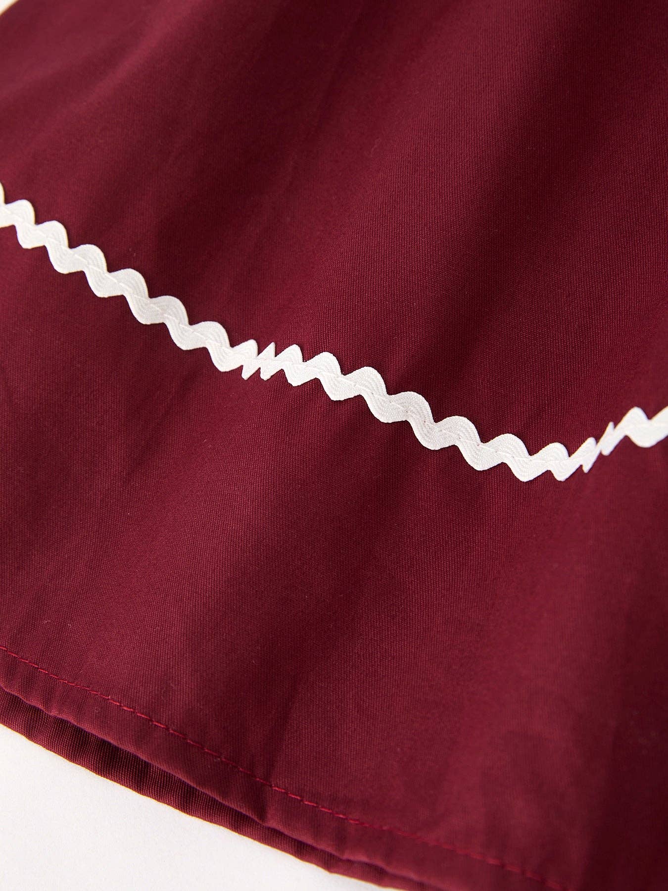 (Toddlers) Dark Red Smocked Church Christ Bishop Dress - (K-SCD16)