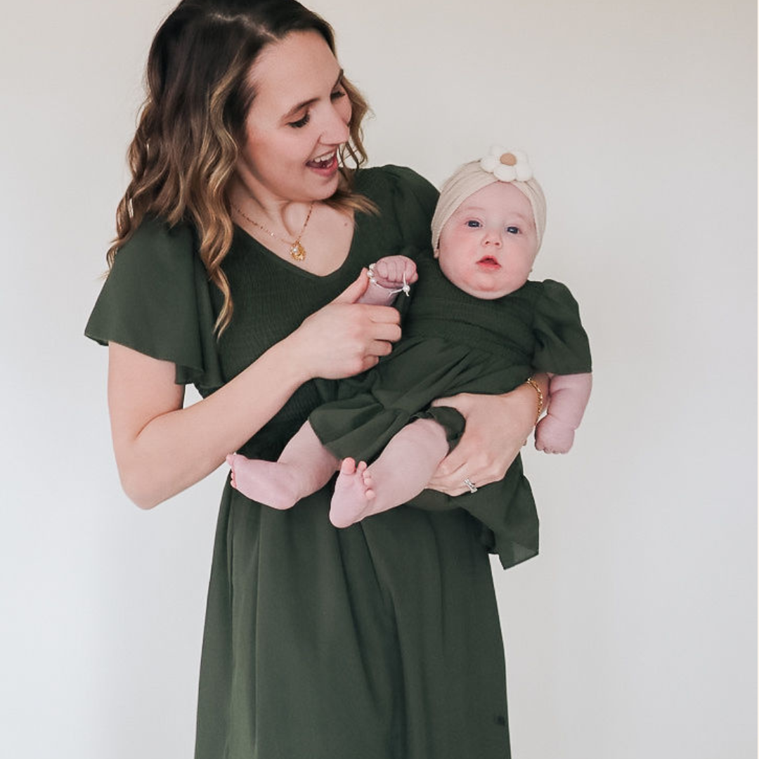 (Girls) Green Chiffon Dress (G-GD48)