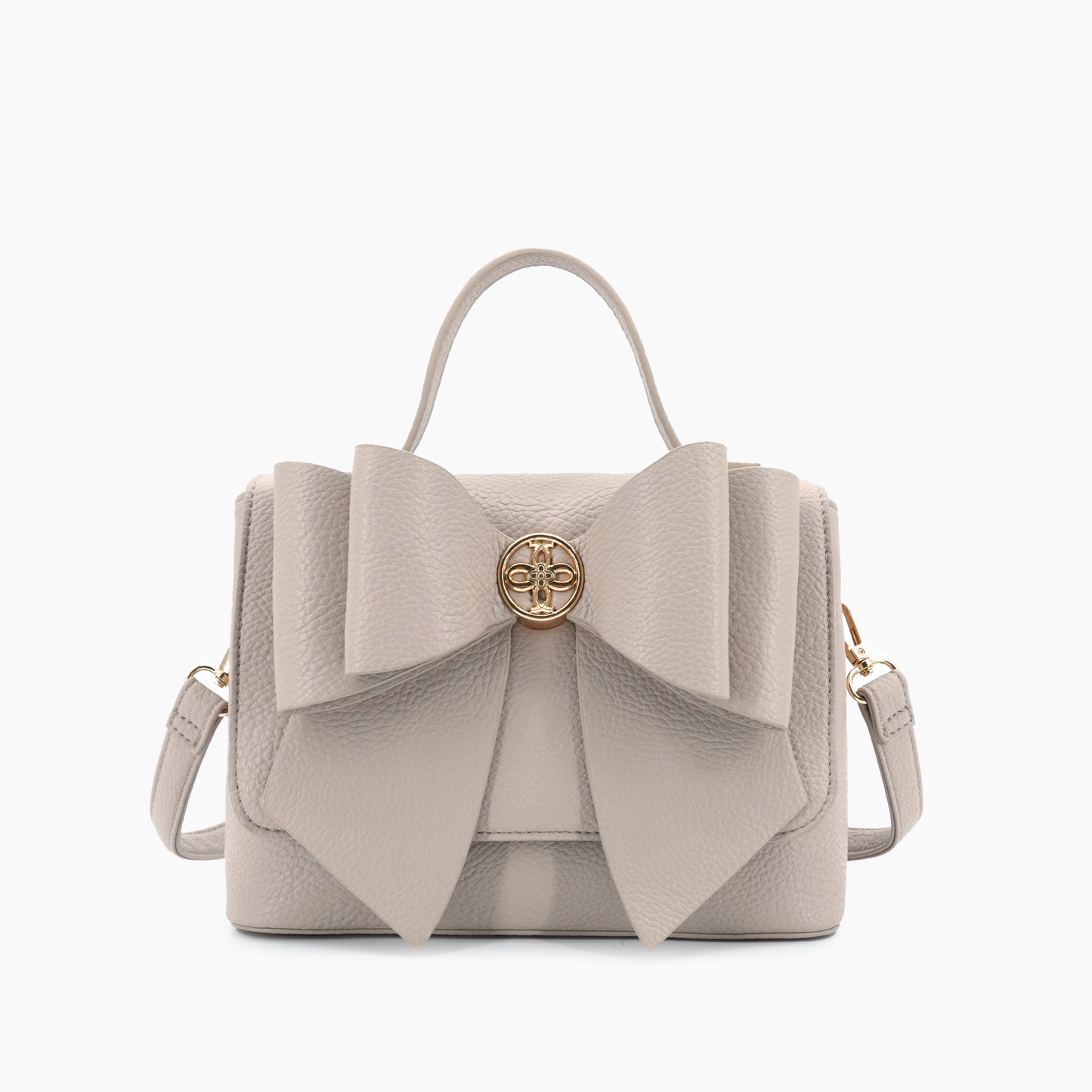 (Accessories) Double Bow Everyday Crossbody - A-BCP (Options:  Beige, Mauve, Olive & White)