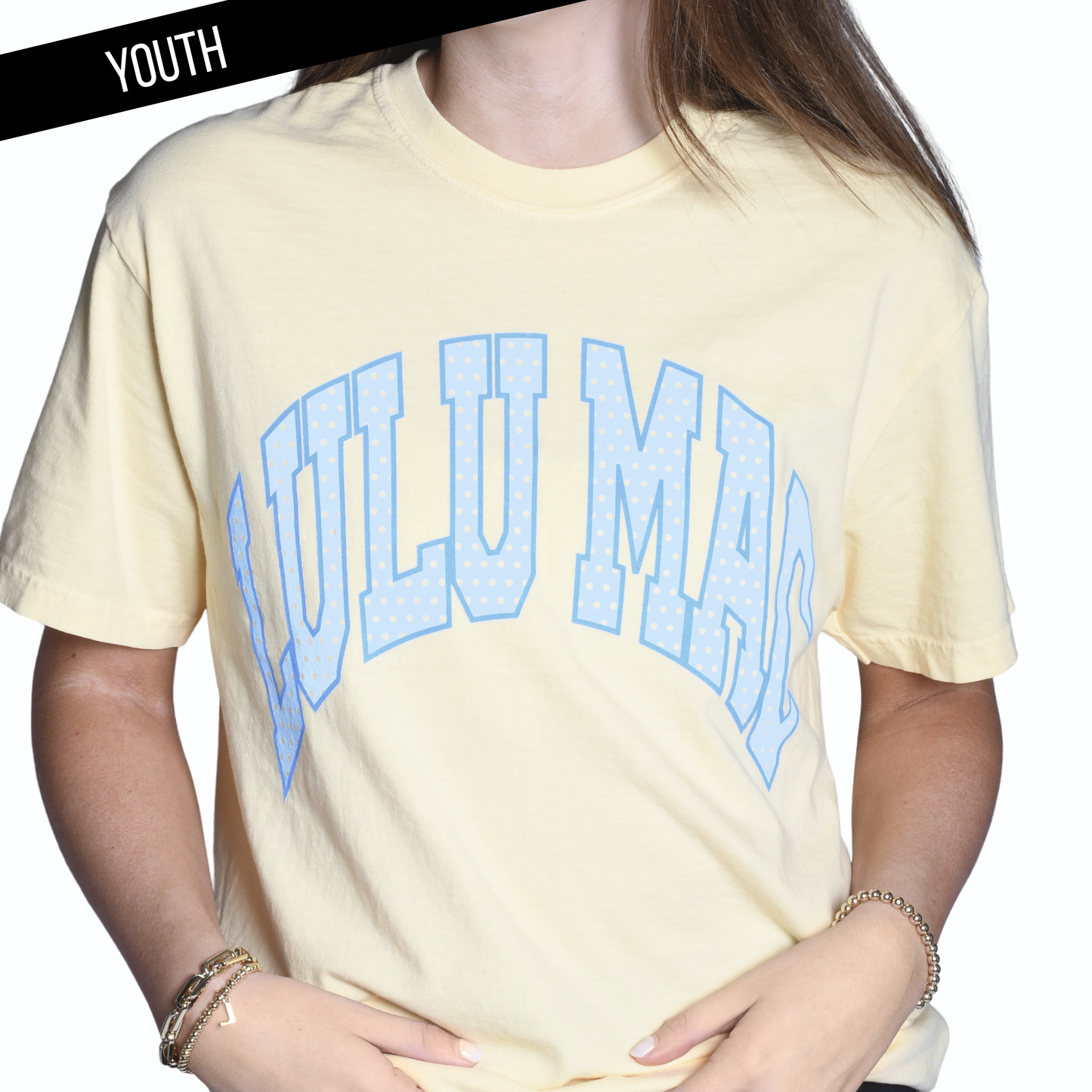 (Girls) Lulu Mac Dot Butter Kids Comfort Tee (K-BTLM44)
