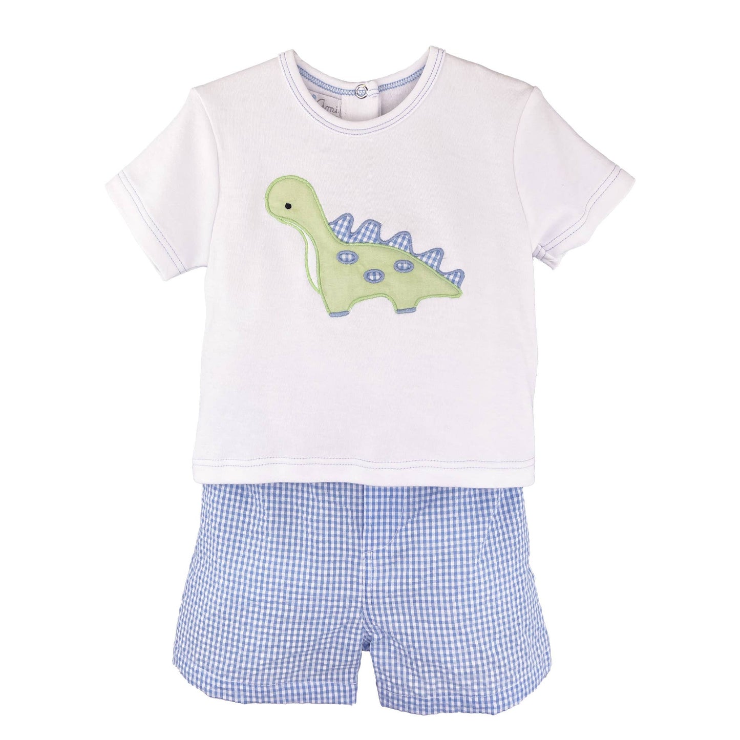 FINAL SALE -  Dinosaur Applique Shirt & Short Set  K-DSS03